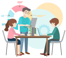 happy work with agency or business partner to construction web design to real html