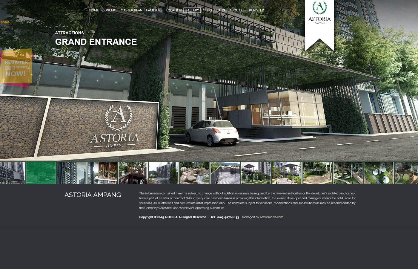 Astoria Ampang Website managed by Artcromedia