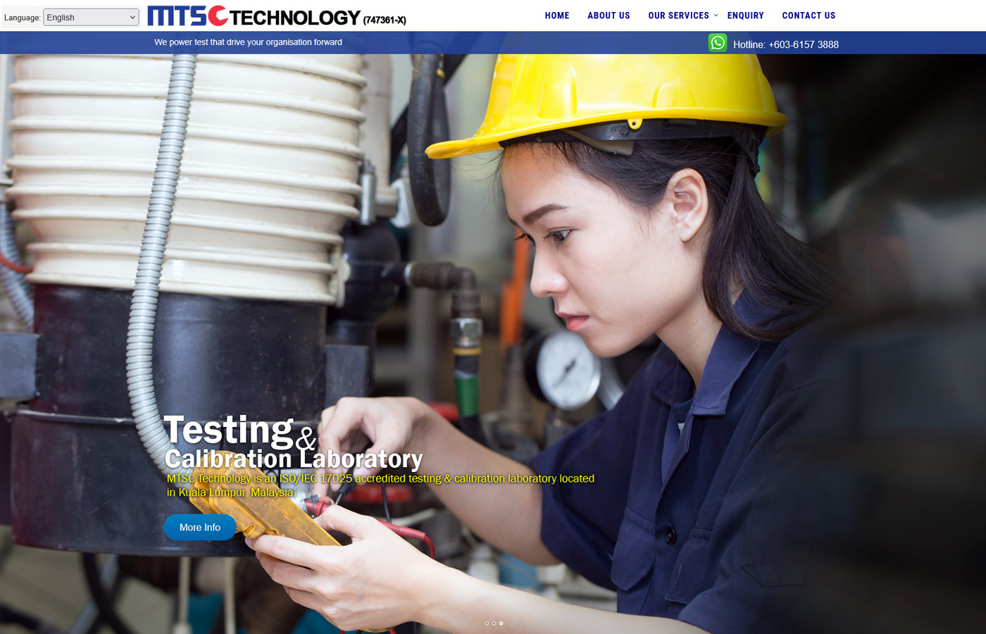 Mtsc Technolgoy website designed done by Artcromedia