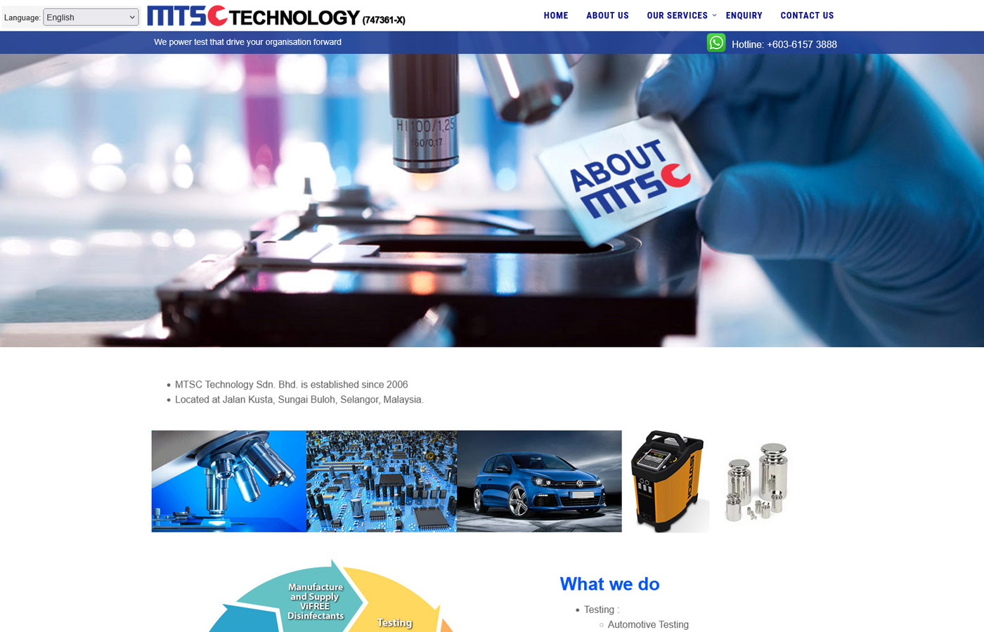 Mtsc Technolgoy website designed done by Artcromedia