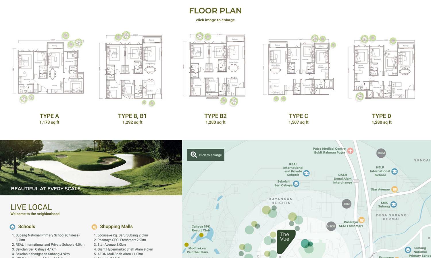 Desktop View - The Vue - Floorplan