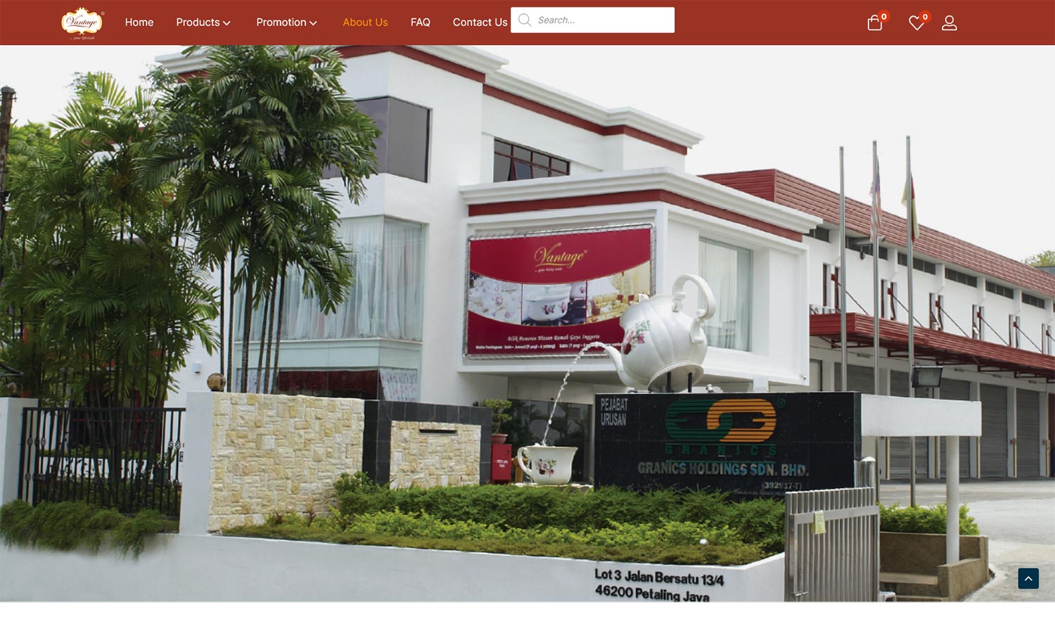 Desktop View Vantage - About Us