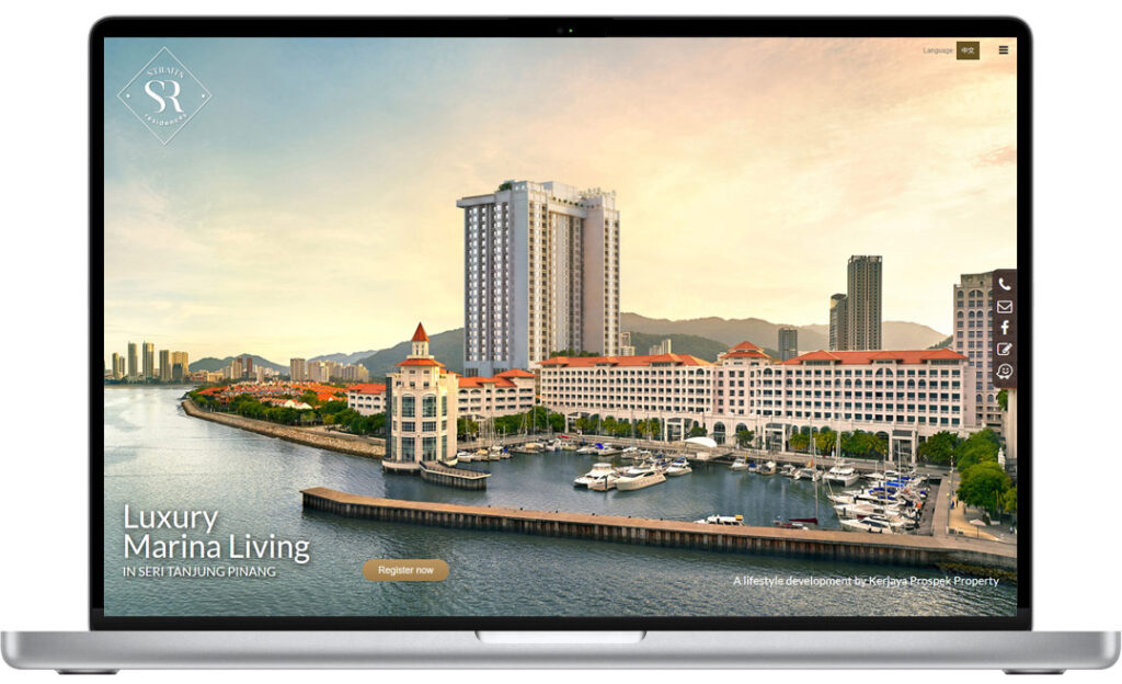 Straits Residences website done by Artcromedia