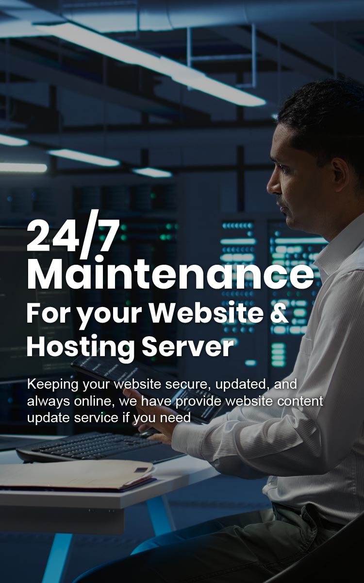 Keeping your website secure, updated, and always online, we have provide website content update service if you need