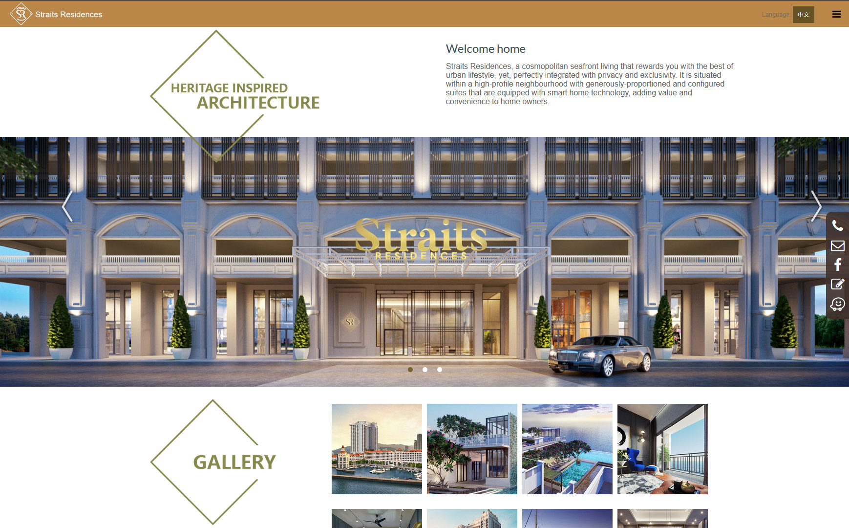 Straits Residences Website by Artcromedia
