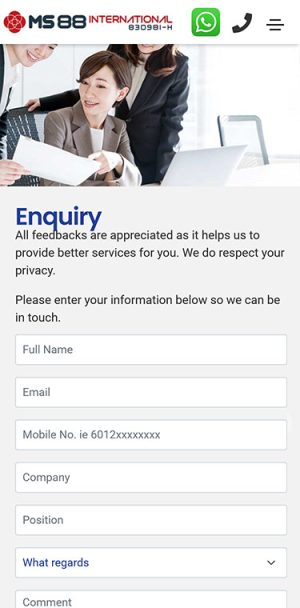 MS88 International Mobile View – Enquiry MS88 International Mobile View - Enquiry