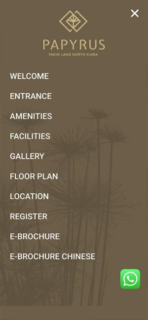 Mobile View Papyrus – Menu Mobile View Papyrus - Menu