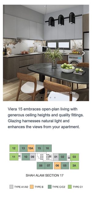 Mobile View – Viera15 Residence @ Shah Alam – Unit layout plan Mobile View - Viera15 Residence @ Shah Alam - Unit layout plan