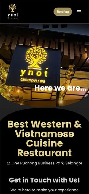 Mobile View – Ynot Garden Cafe – Location Mobile View - Ynot Garden Cafe - Location