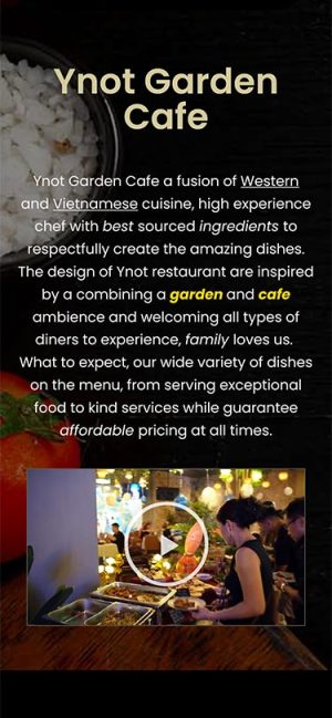 Mobile View – Ynot Garden Cafe – Introduction Mobile View - Ynot Garden Cafe - Introduction
