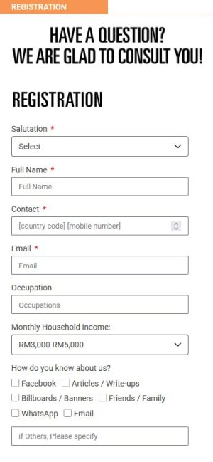 Mobile View Vox Residence – Registration Mobile View Vox Residence - Registration